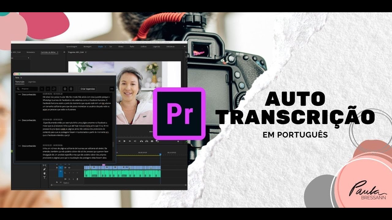 Transcrição automática no Adobe Premiere (em Português!)