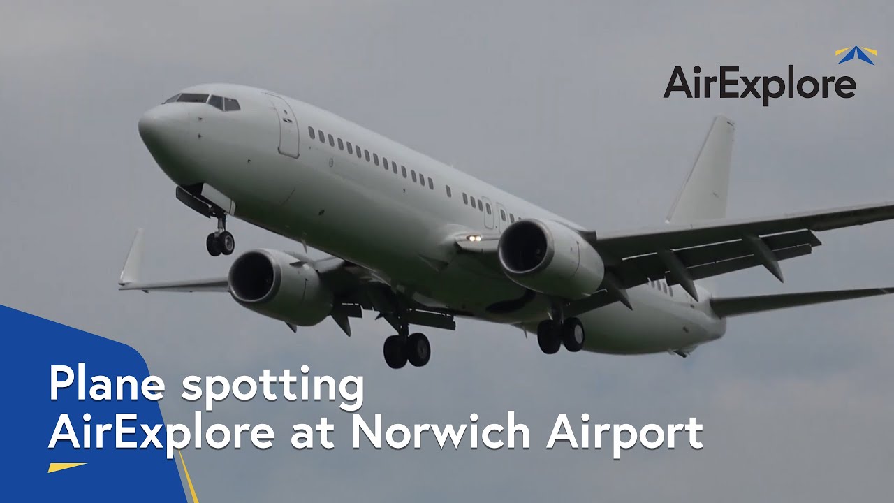 Watch AirExplore's Boeing 737-800 OM-NEX Lands at Norwich Airport | Captured by NorwichAviation
