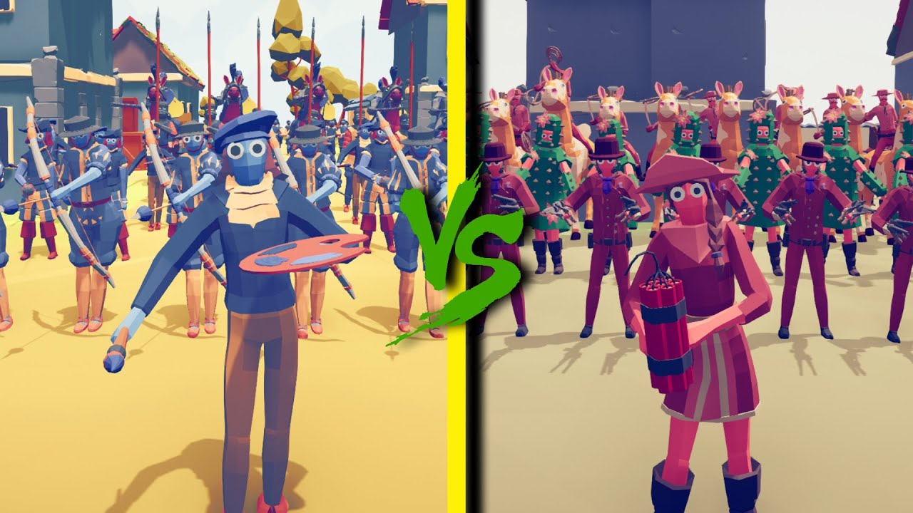 WILD WEST FACTION vs RENAISSANCE - Totally Accurate Battle Simulator TABS