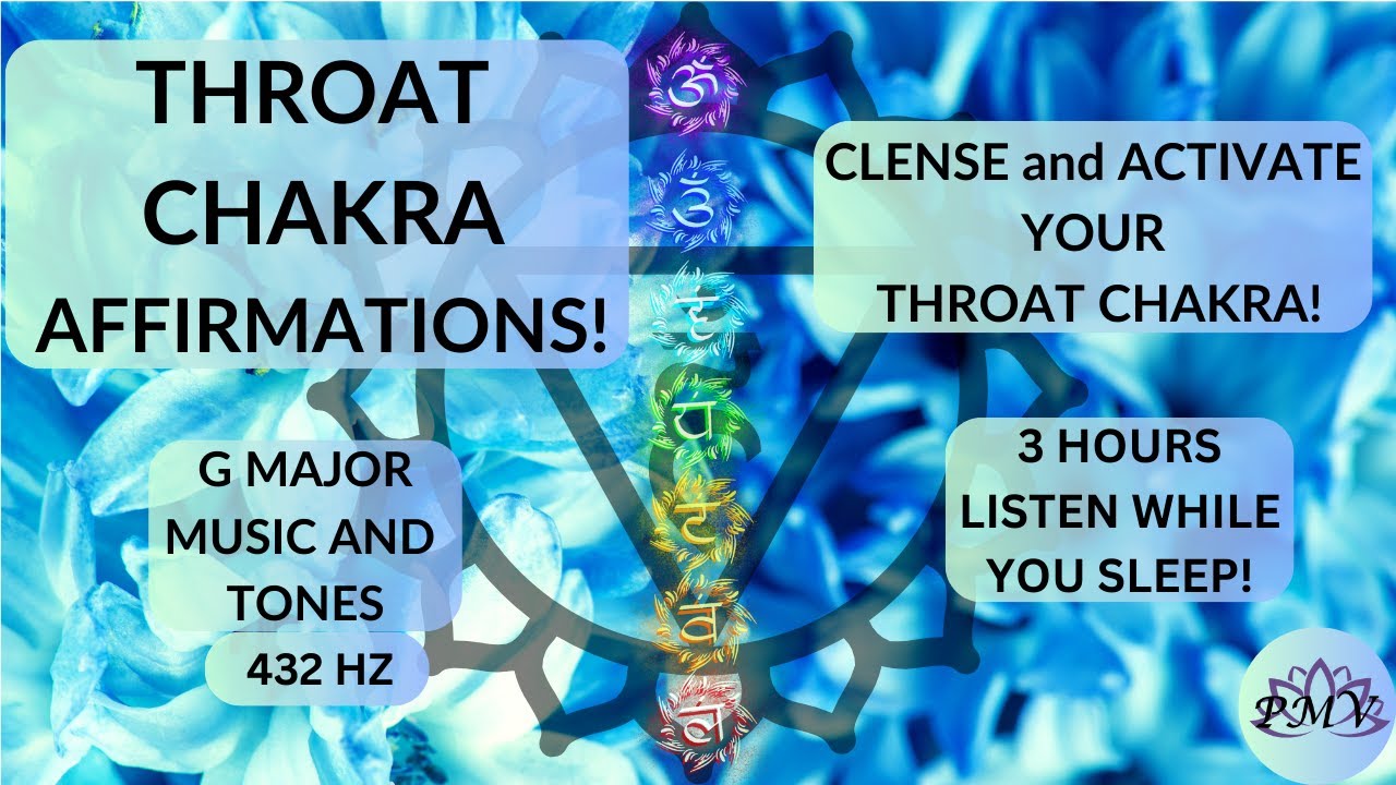 THROAT CHAKRA AFFIRMATIONS! Fall Asleep to! Cleanse, Heal, and Activate! BLACK SCREEN!