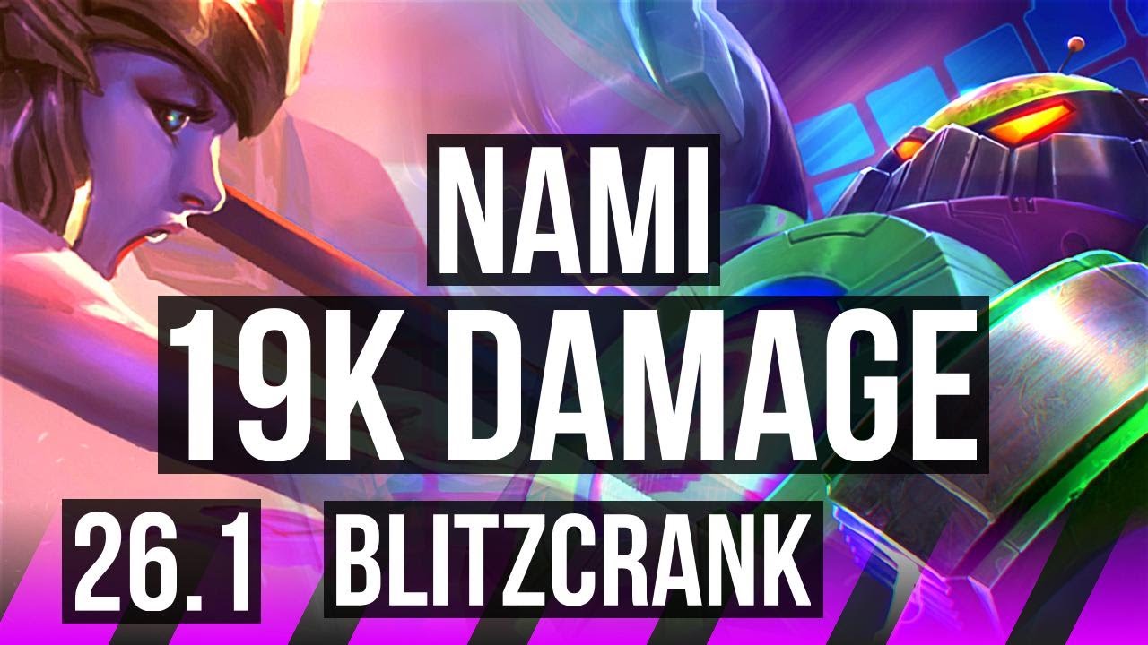 NAMI & Lucian vs BLITZCRANK & Corki (SUP) | 19K damage | EUNE Challenger | 26.1