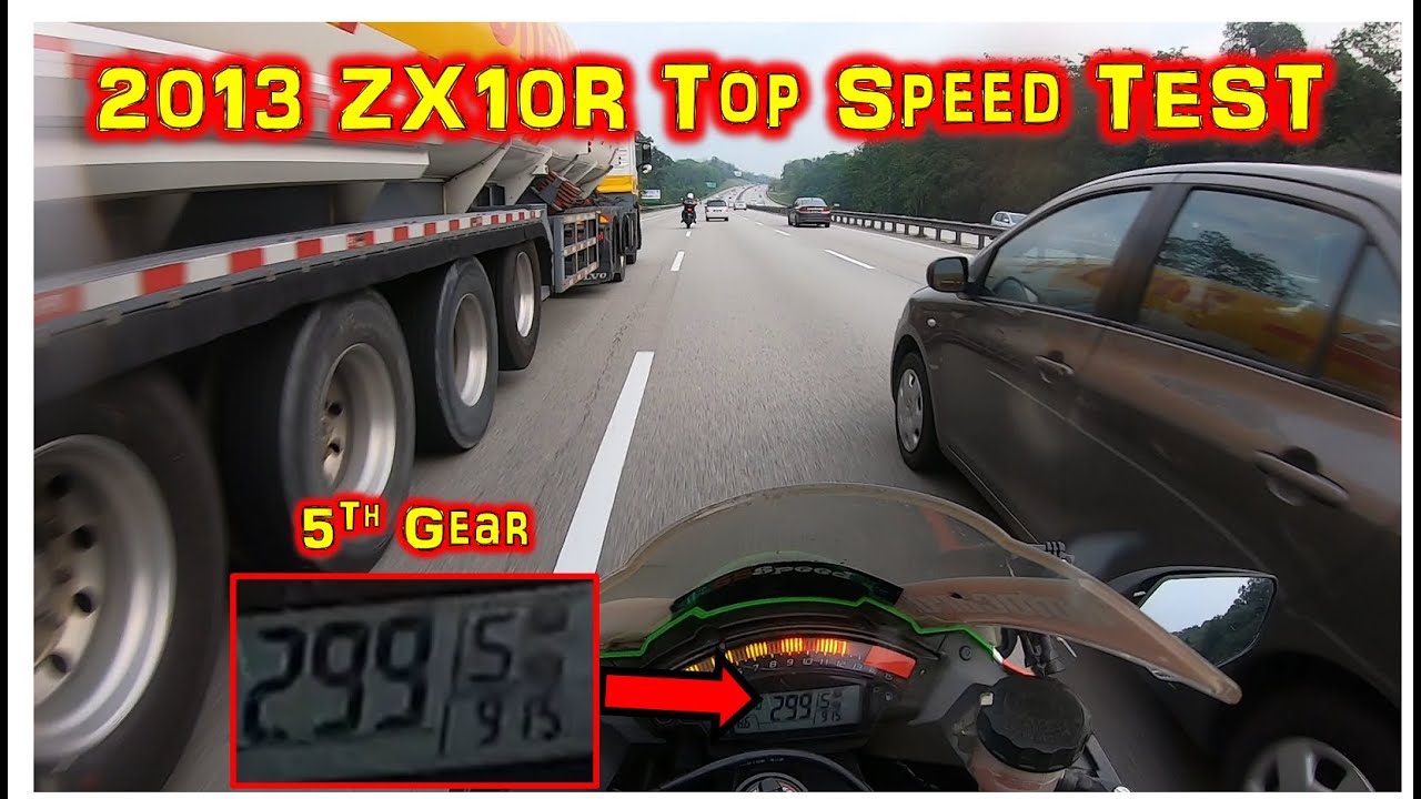 2013 Kawasaki ZX10R Top Speed Test | Super Busy Road Testing
