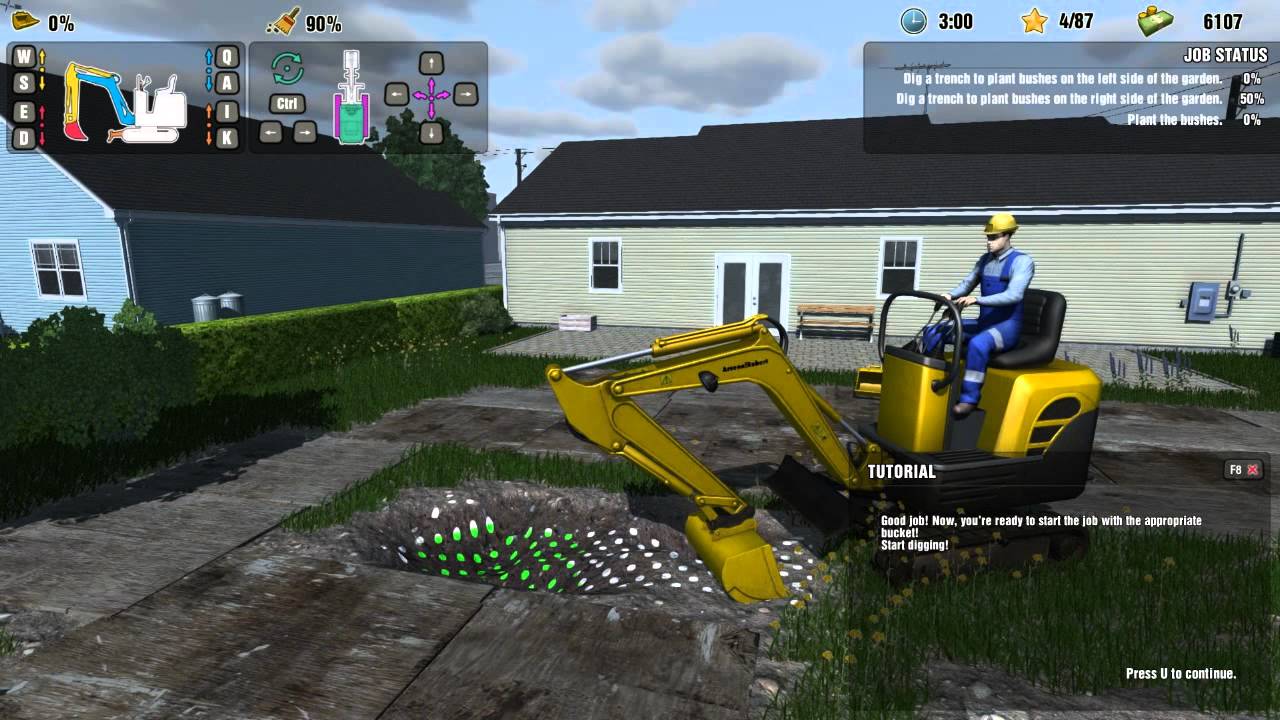 DIG IT! - A Digger Simulator Gameplay - Fixing Gardens Part 1