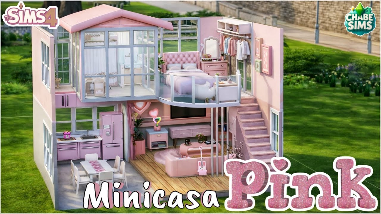 Minicasa Pink de Ensueño | Diseño Completo | Speed Build The Sims 4