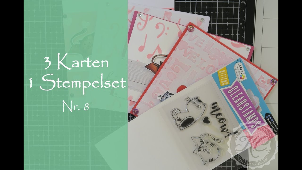 3 Karten 1 Stempelset Nr  8