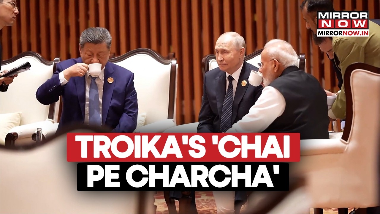 Troika's 'CHAI PE CHARCHA'! PM Modi, Putin, Xi Jinping Seen Sipping Tea During BRICS Summit In Delhi