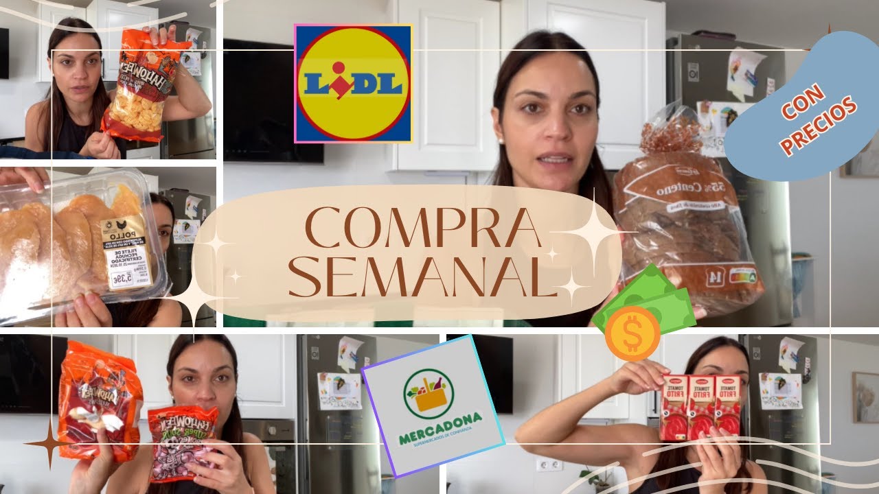 COMPRA SEMANAL LIDL 🌽 MERCADONA🍌 AL CAMPO🥔 CON PRECIOS E IDEAS DE ALMUERZOS #mercadona #compras