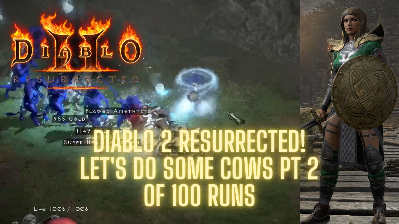 Diablo 2 Ressurected - More cows! Here are the last 50 runs of the 100 run hell cows!