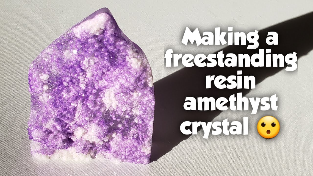 Изготовление кристалла аметиста из смолы 😮 Пробую технику unicon art resin / смоляное искусство д...