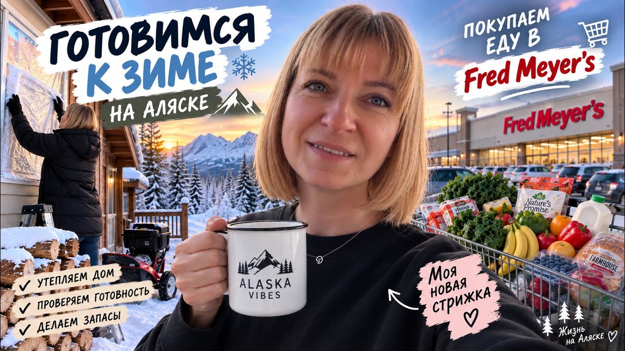 Готовимся к зиме на Аляске ❄️ Закупаем продукты и моя новая стрижка