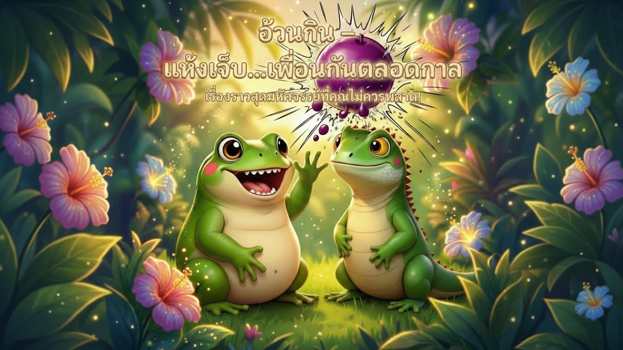 กิ้งก่าผอมกับกบอ้วน 