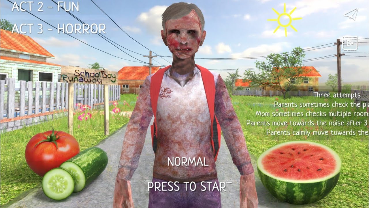 Zombie Ending | Schoolboy Runaway Gameplay | Ate All Kitchen Food & Escaped!