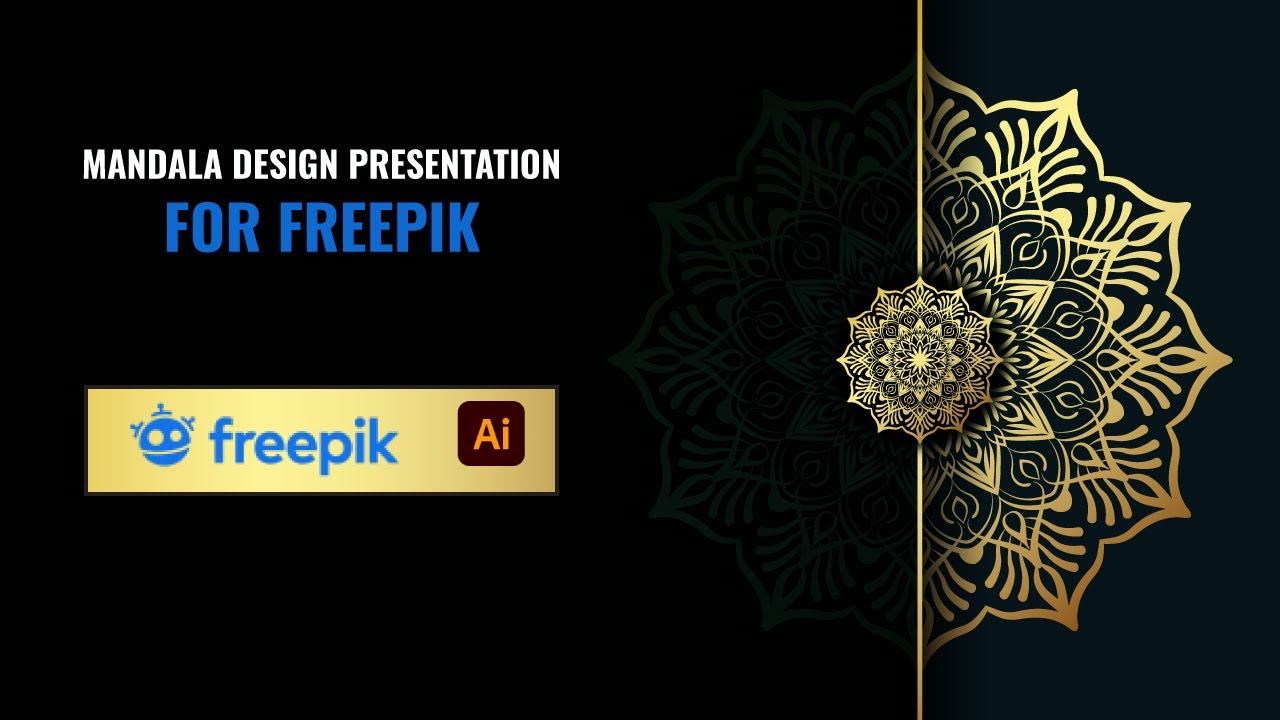 How to mock up presentation mandala design in adobe illustrator ready to freepik properly tutorial