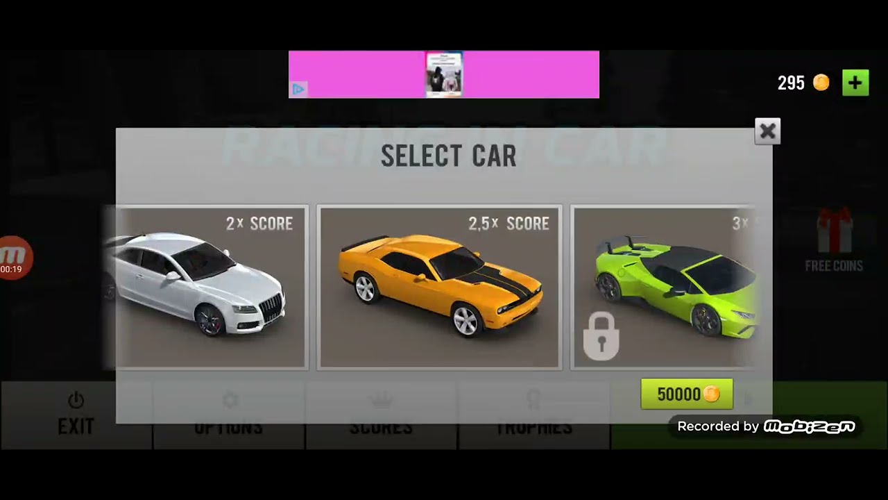Racing in Car Score: 7250