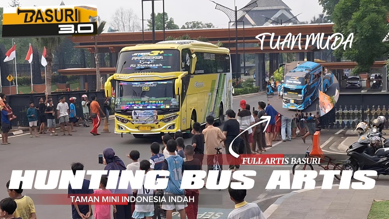 HEBOH‼️FULL BUS ARTIS BASURI TAMAN MINI INDONESIA‼️