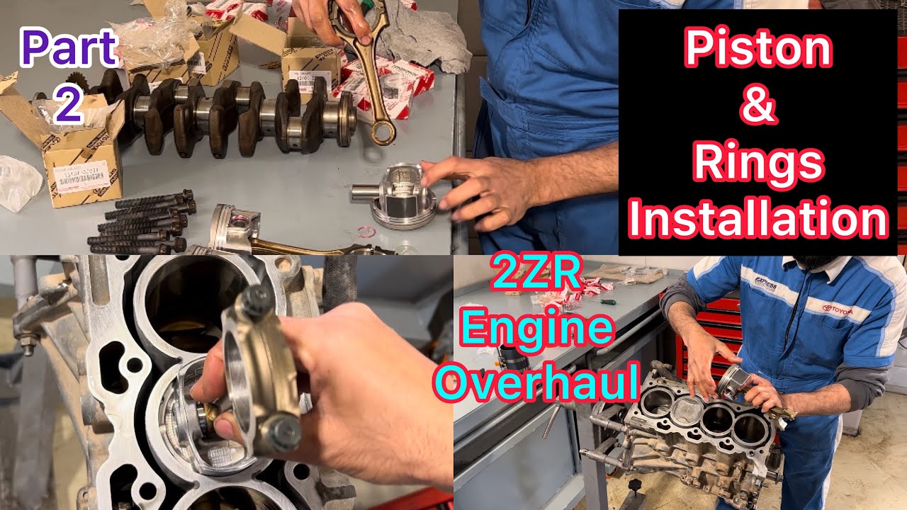 2ZR 1.8L Engine Rings And Piston Installation Of Toyota Corolla