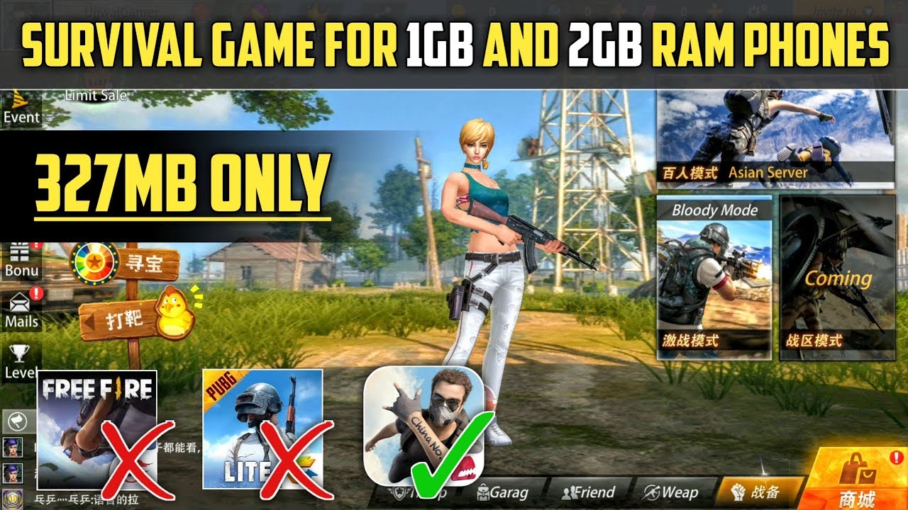 New Best Survival Game for 1gb and 2gb Ram Phones | Ace War Game Review