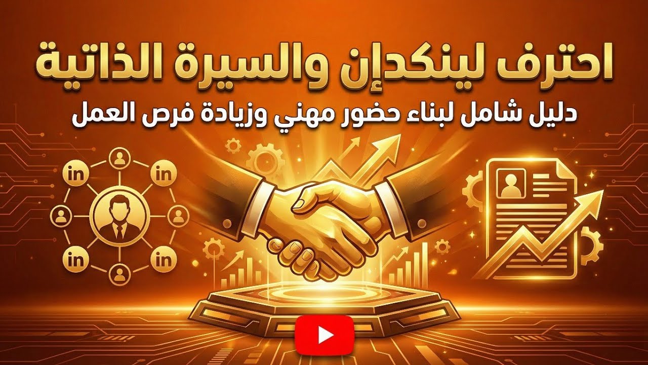 كورس في بناء حساب لينكدإن والسيرة الذاتيه - خطوة خطوة نحو بناء حضور مهني قوي والحصول على فرص عمل