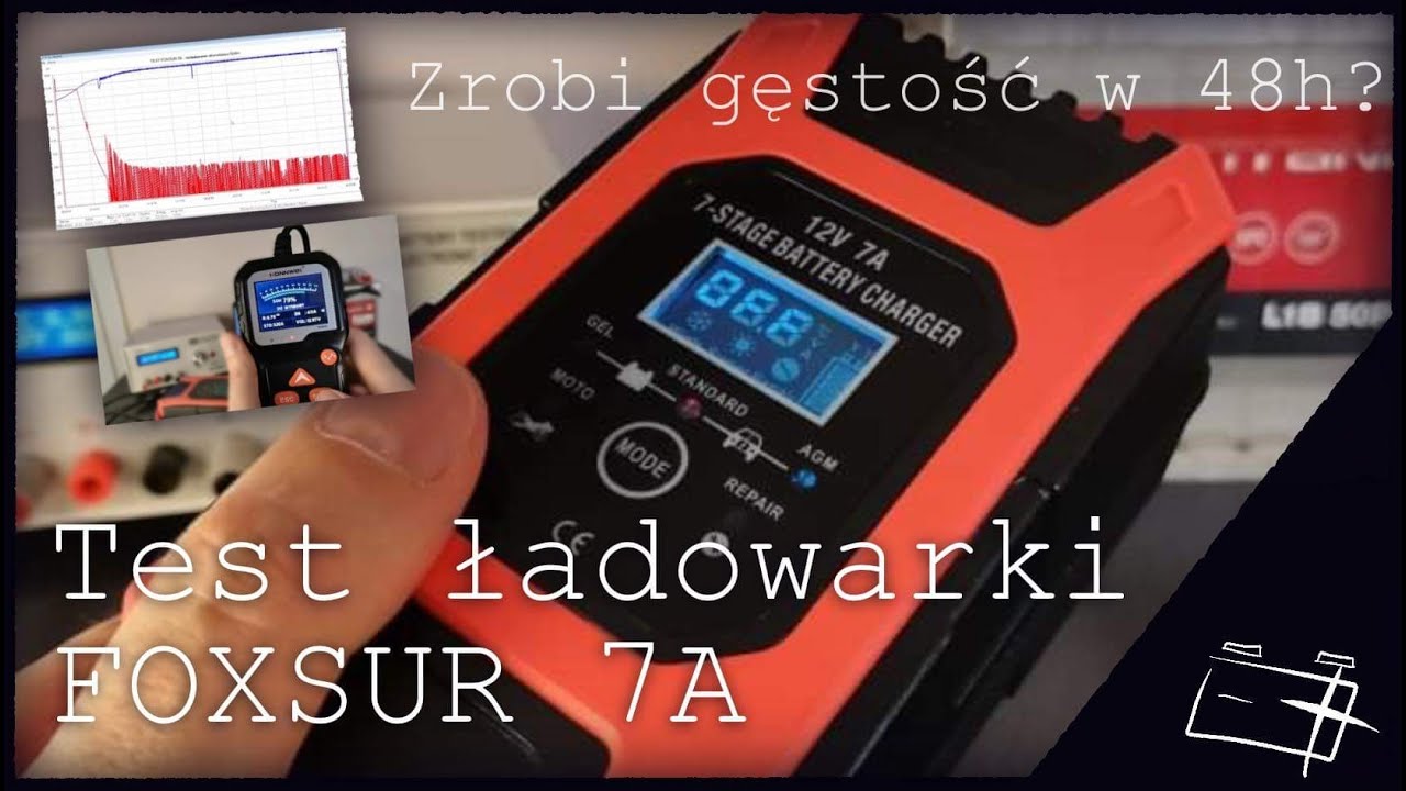 Ładowarka FOXSUR 7A - Test - zrobi gęstość?