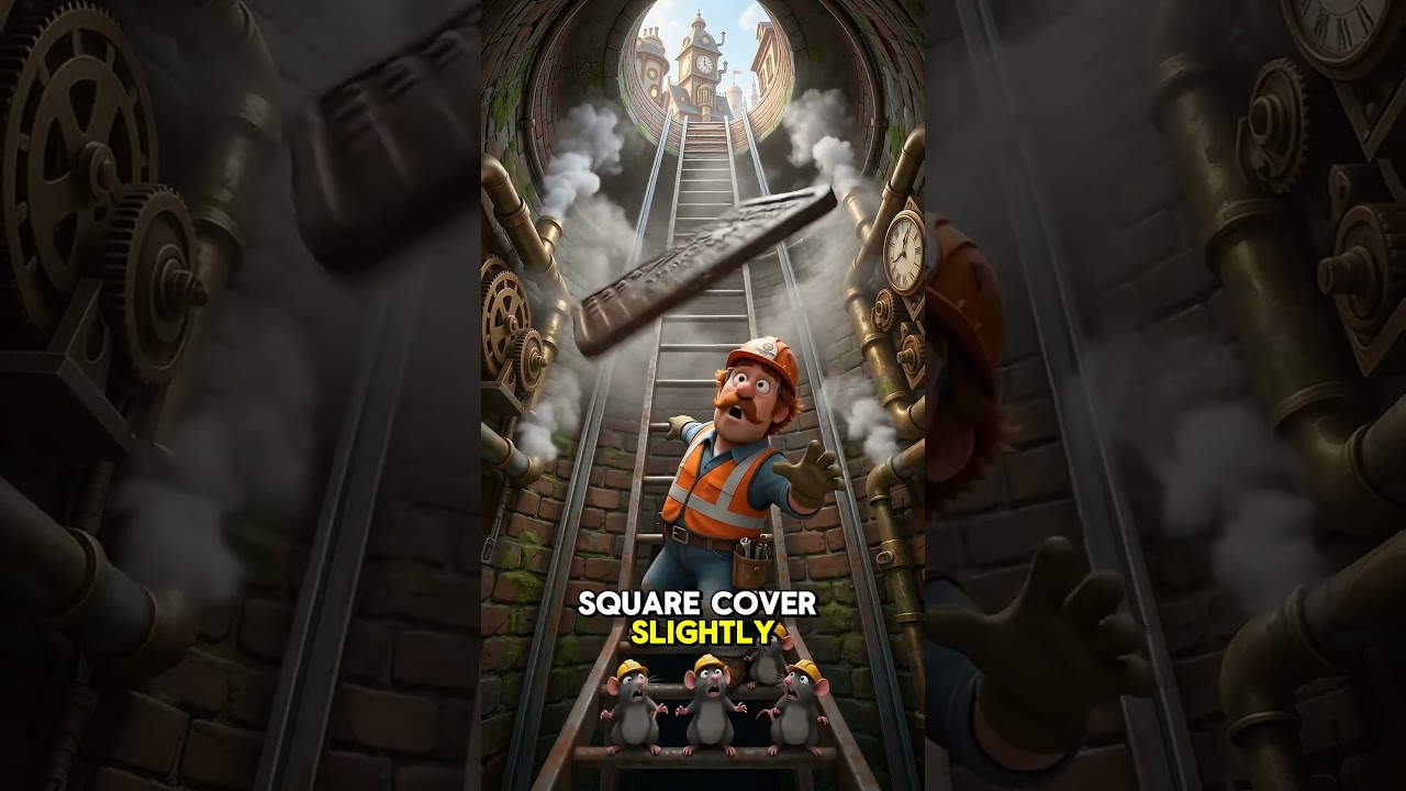 Why Are Manhole Covers ALWAYS Round?  #animation #history #funny #facts #interesting #engineering