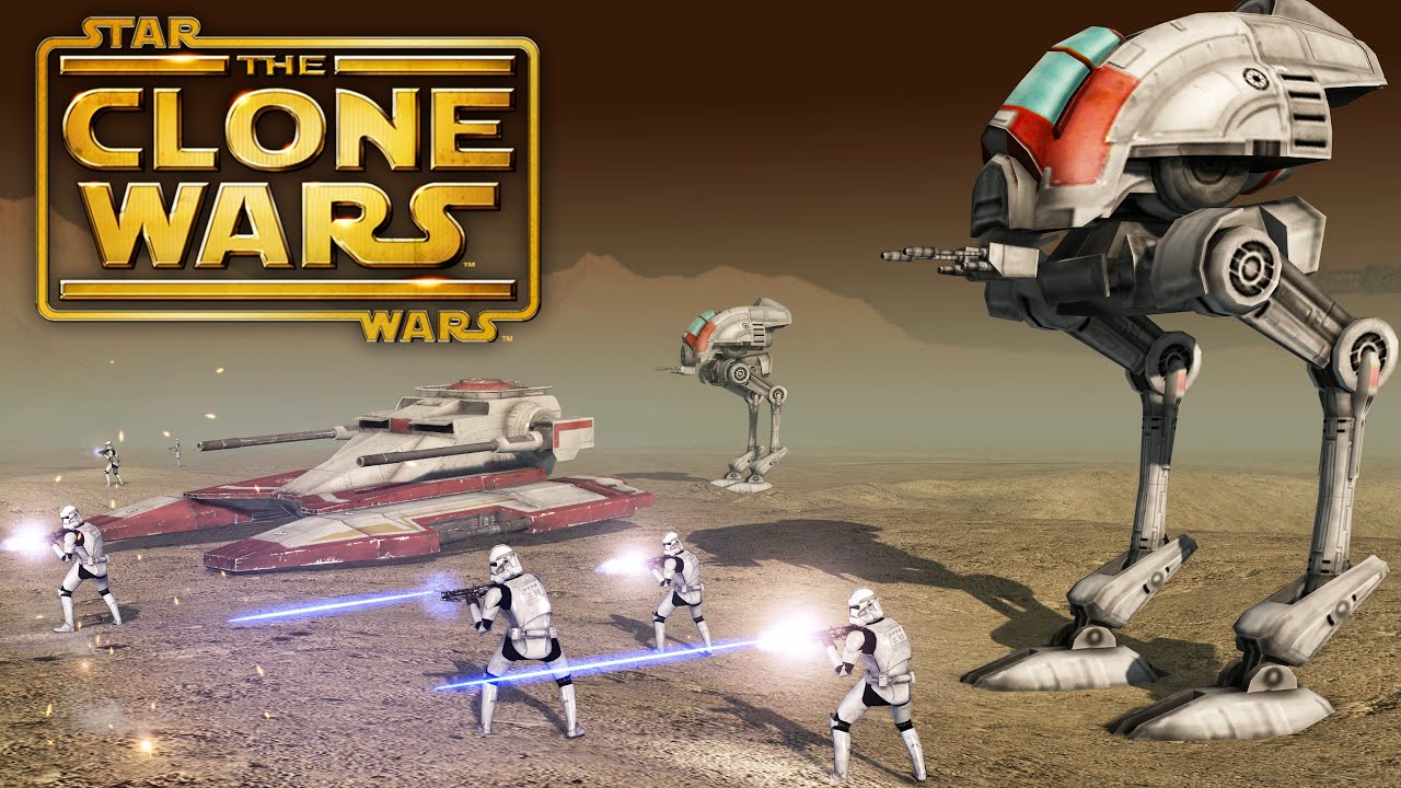 STAR WARS CINEMATIC BATTLE - Clone Troopers vs Battle Droids (4K UltraHD)