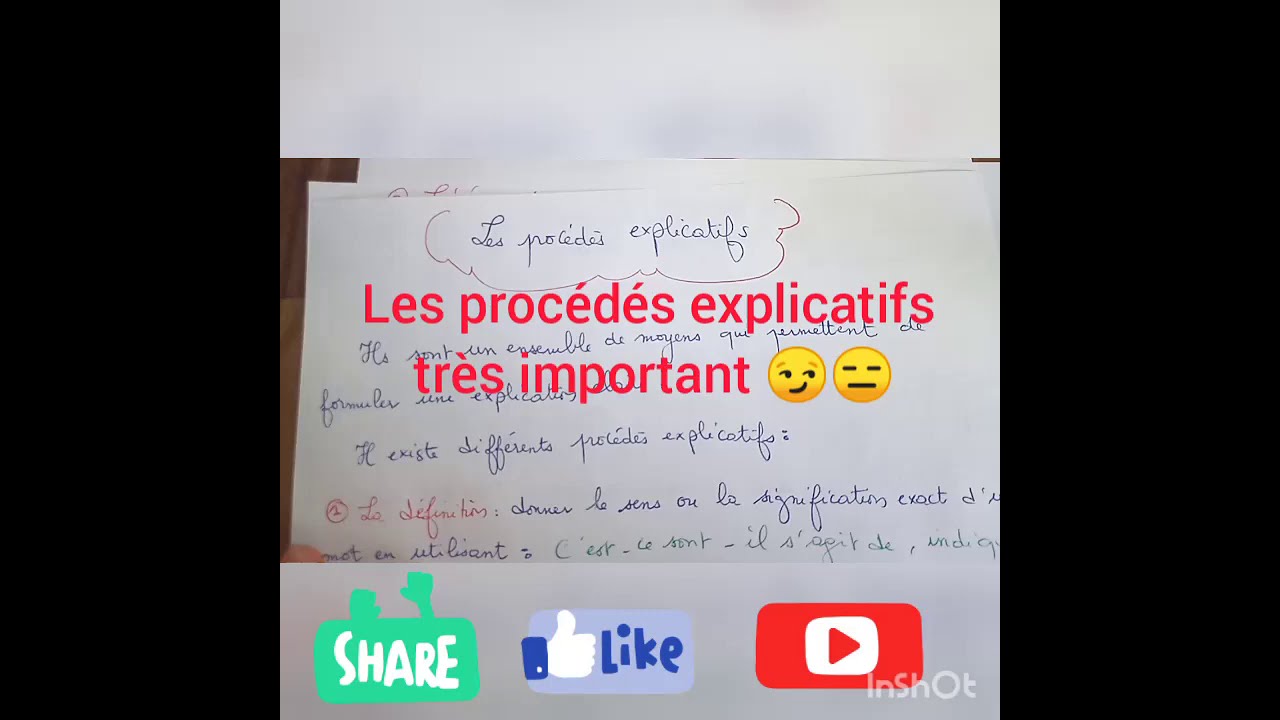 Les procédés explicatifs pour tous les niveaux