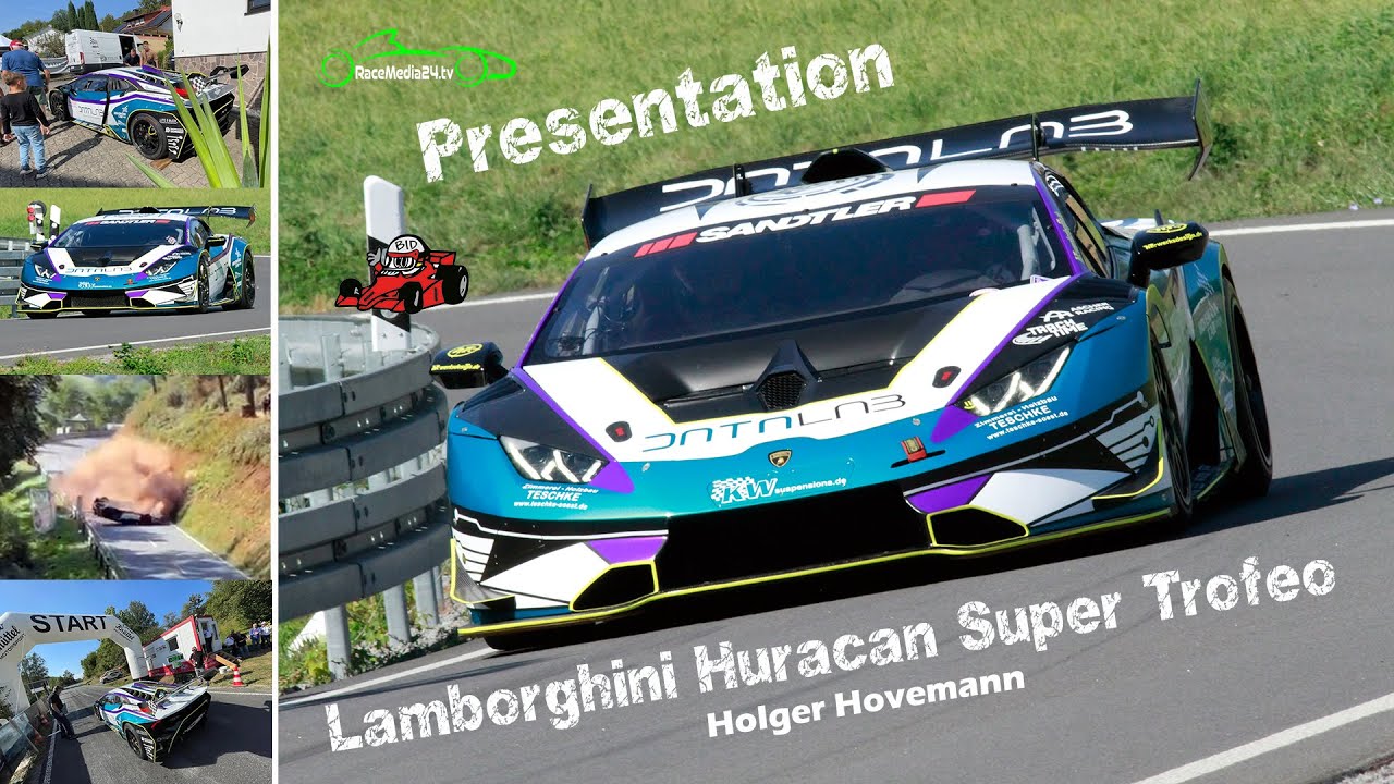 Авария Lamborghini Huracan Super Trofeo | Хольгер Ховеманн | Hillclimb Айхенбюль 2024 | Крэш