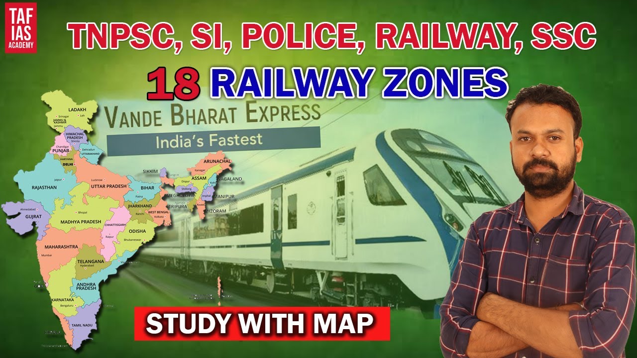 TNPSC || SI,POLICE,RAILWAY,SSC || RAILWAY ZONES || STUDY WITH MAP