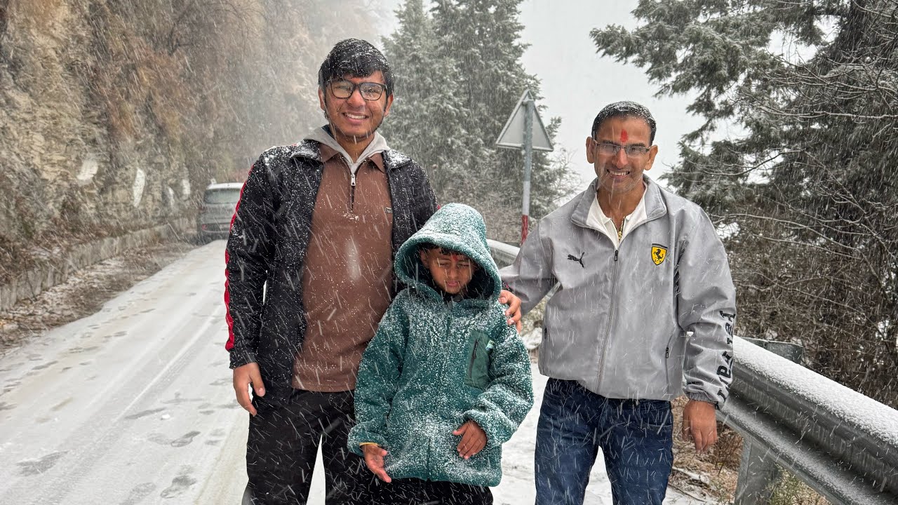 Nainital snow fall 🏔️🏔️ 