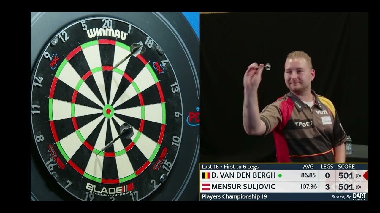 Dimitri van den Bergh v Mensur Suljovic - Last 16 - Players Championship 19