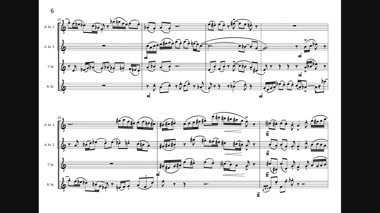 Friberg, Tomas - Burlesque for saxophone quartet and striptease dancer (Rev. Ed. 2024)