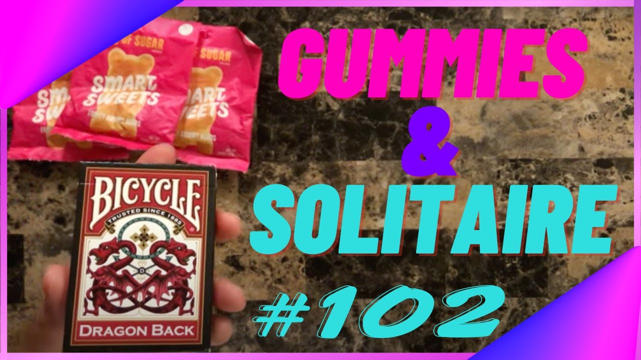 ASMR Solitaire #102: Chewing On Some Smart Sweets Gummies & Super Sweet Games (Mouth Sounds)