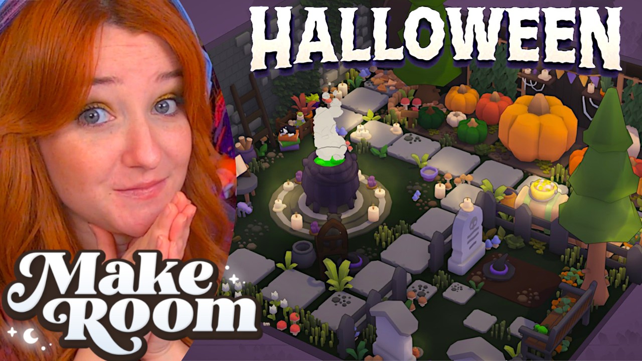 I built a SPOOKY Witches Garden & Pumpkin Patch in MakeRoom (sandbox)