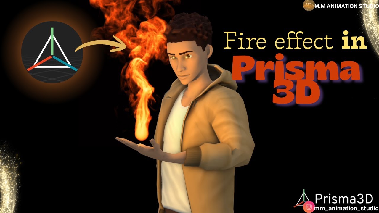 How to make fire simulation in prisma 3D | M.M ANIMATION STUDIO | #prisma3d  #prisma3dtoturial