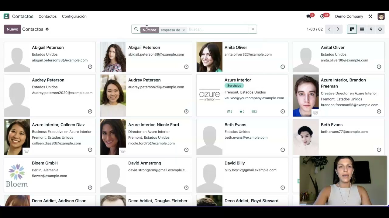Tutorial de Odoo: configurar empleados dentro del contacto empresarial