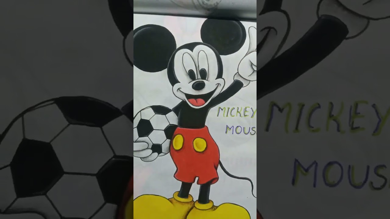 Mickey mouse cartoons painting मिकी माउस पेंटिंग #worldDisney #UbIwerks