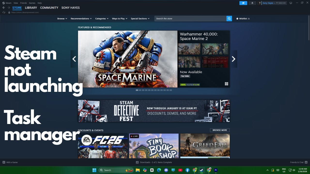 Fix Steam Not Launching, Crashing, or Running in Task Manager Only (Windows 11/10)