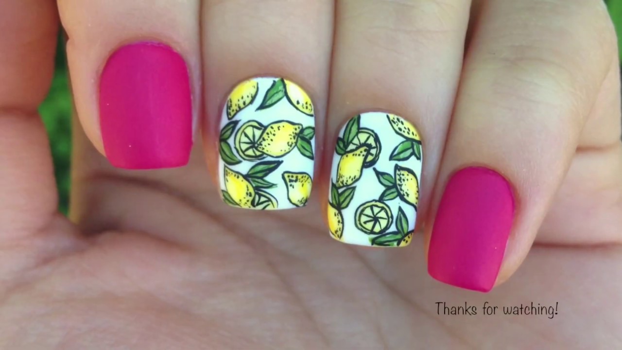 Cartoonish Lemon Nail Art Tutorial - Nails Fix Beauty