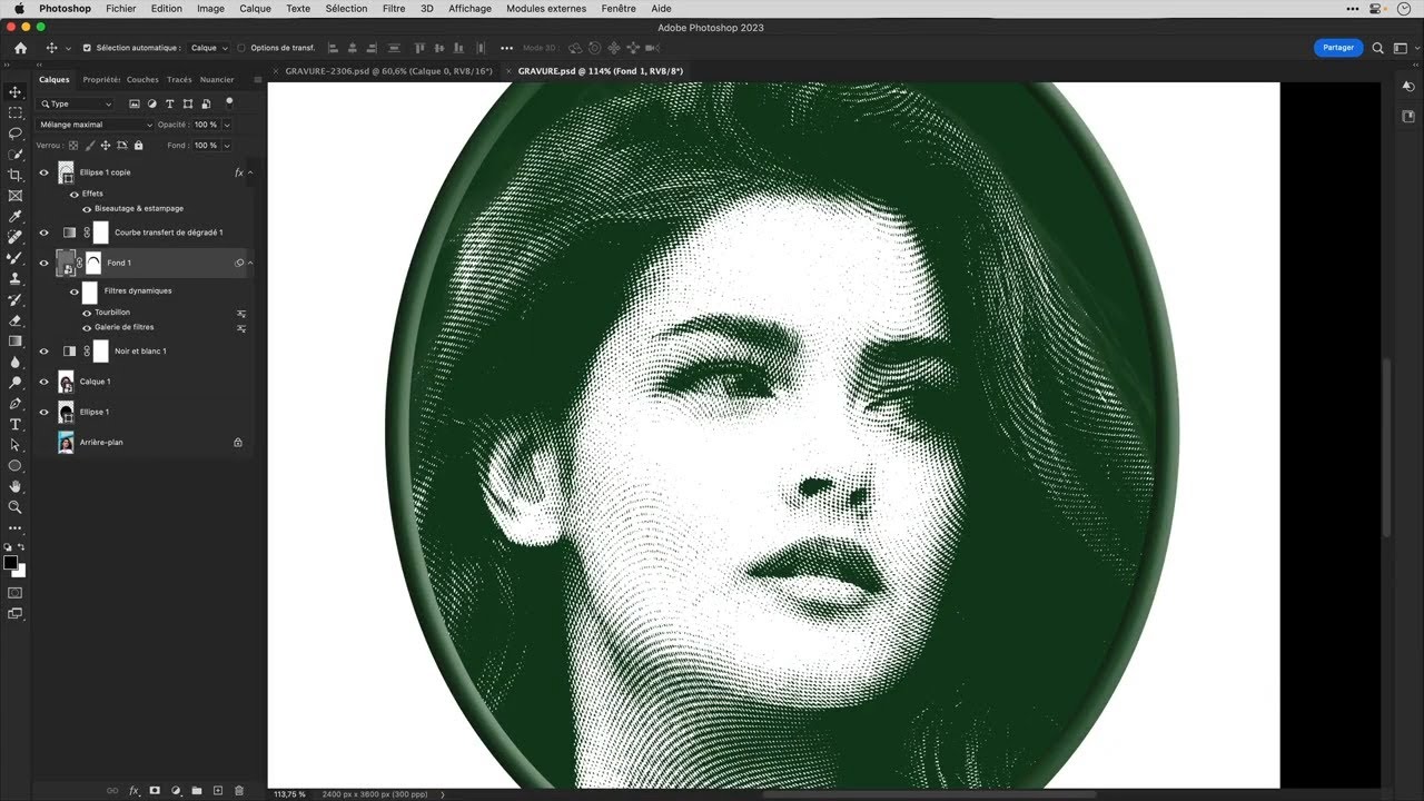Retour sur l'effet gravure optimisé  avec Photoshop
