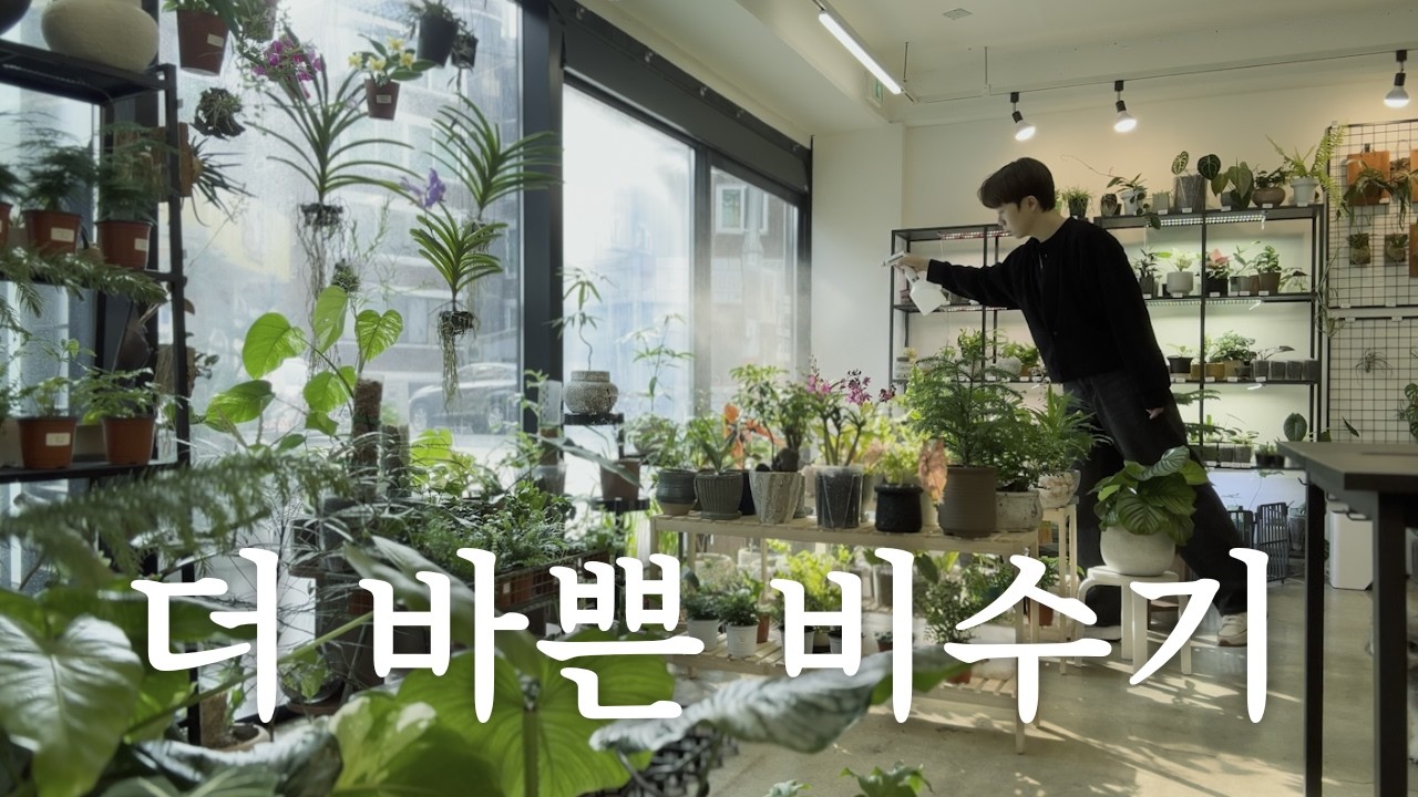 한파 비수기 식물가게 사장의 바쁜 일상 브이로그 | 물 주기 손님 맞이 흙배합 택배 정리 호접란 부작