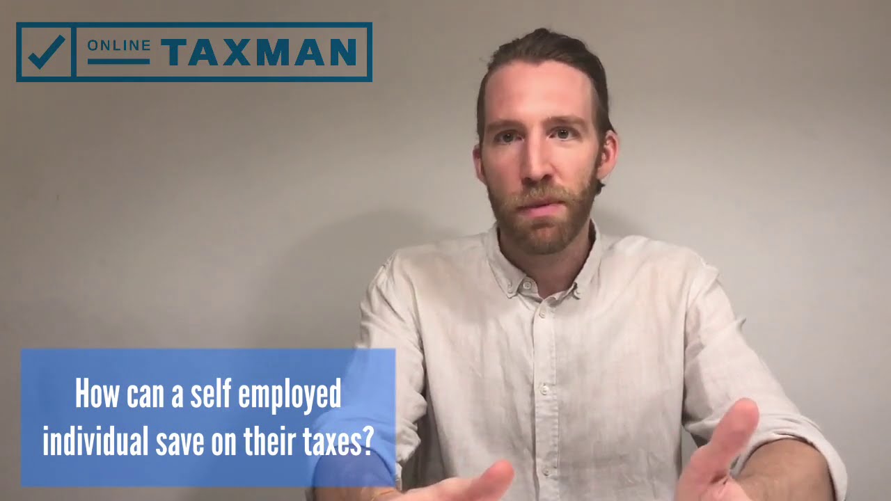 How can a self-employed individual save on their taxes?