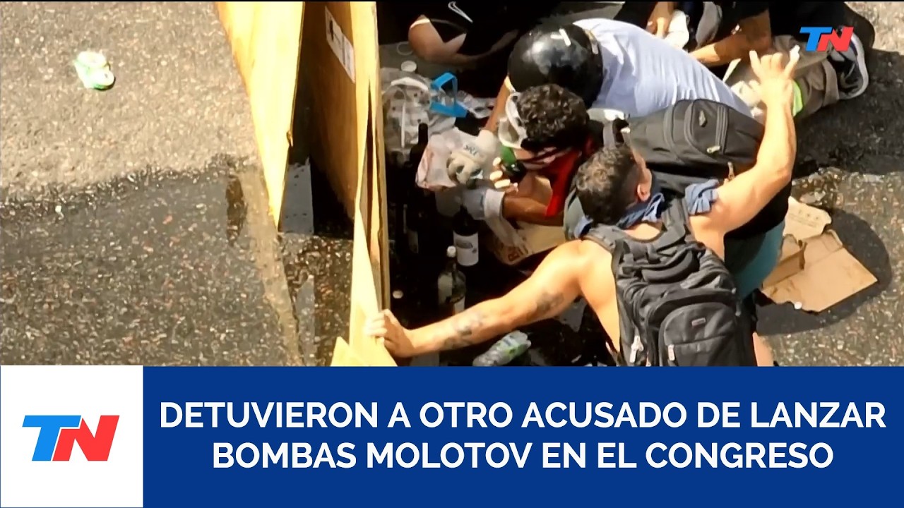 DISTURBIOS EN EL CONGRESO I Detuvieron a otro sospechoso de armar y lanzar bombas molotov
