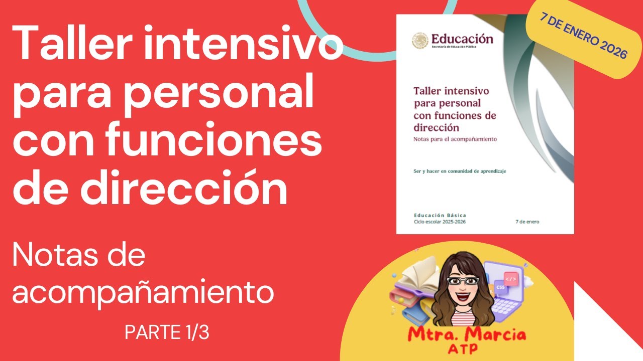 TALLER INTENSIVO PARA PERSONAL CON FUNCIONES DE DIRECCIÓN. NOTAS PARA EL ACOMPAÑAMIENTO. PARTE 1