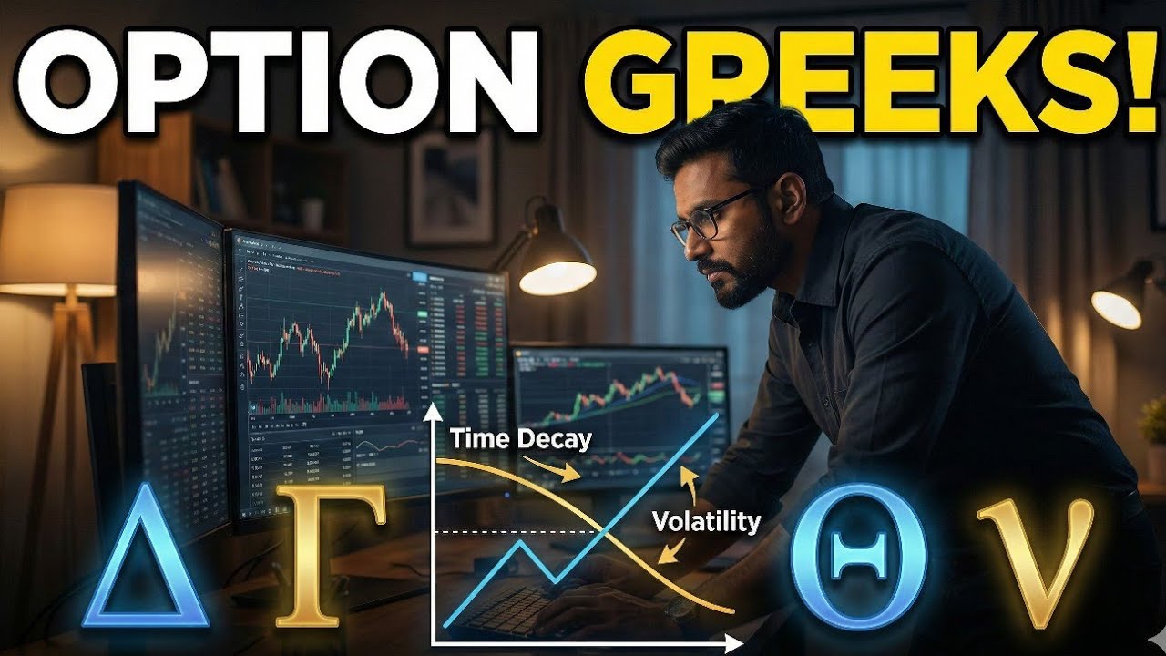 “Option Greeks Explained | Delta Gamma Theta Vega | Episode 6”