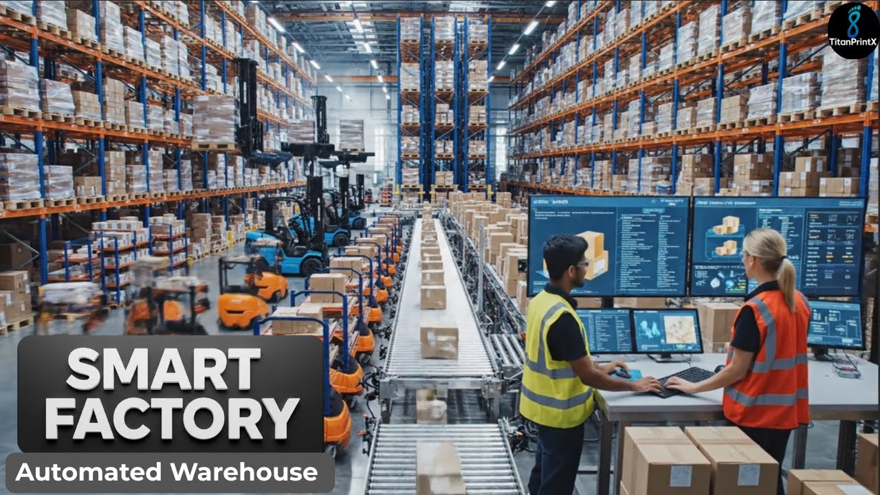How Is an Automated Warehouse Integrated in a Smart Factory? | Full Manufacturing Logistics System