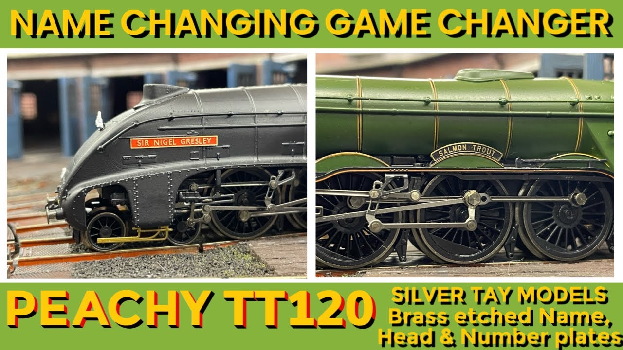 TT 120 Specific brass etched Name, Number & Header plates from Silver Tay Models