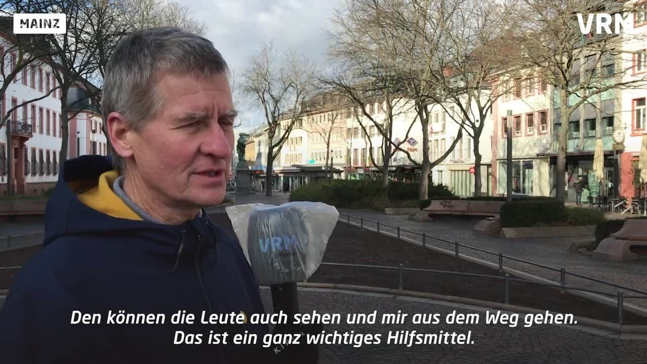 Blind durch die Stadt: Orientierungsprobleme in Mainz