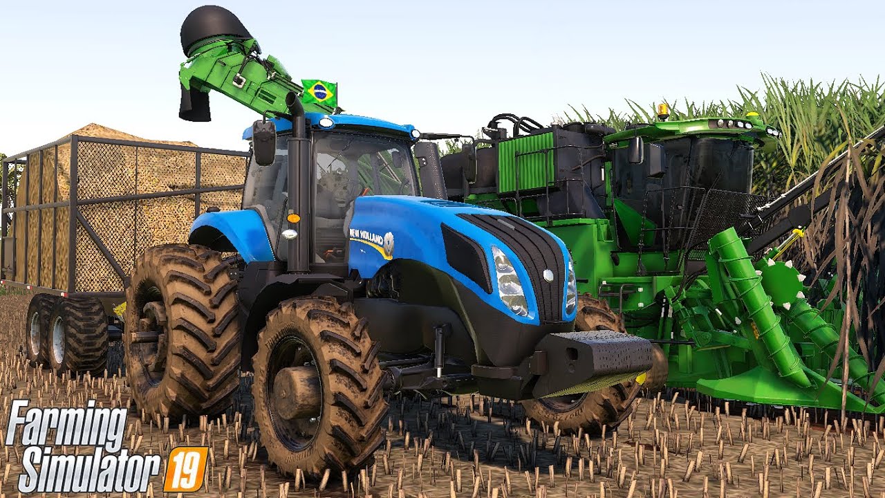 INICIANDO A COLHEITA DA CANA-DE-AÇÚCAR || FAZ. SÃO PEDRO || FARMING SIMULATOR 19 || G29