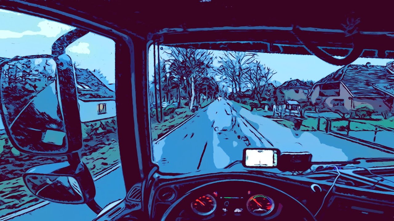 Driving a truck on country roads in Germany #driving #truck #daf #germany