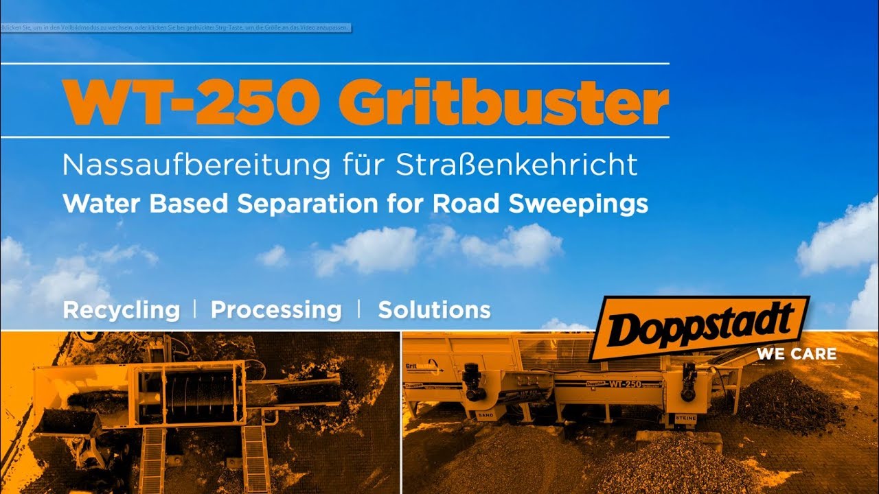 Doppstadt WT-250 Gritbuster - Nassaufbereitung für Straßenkehricht